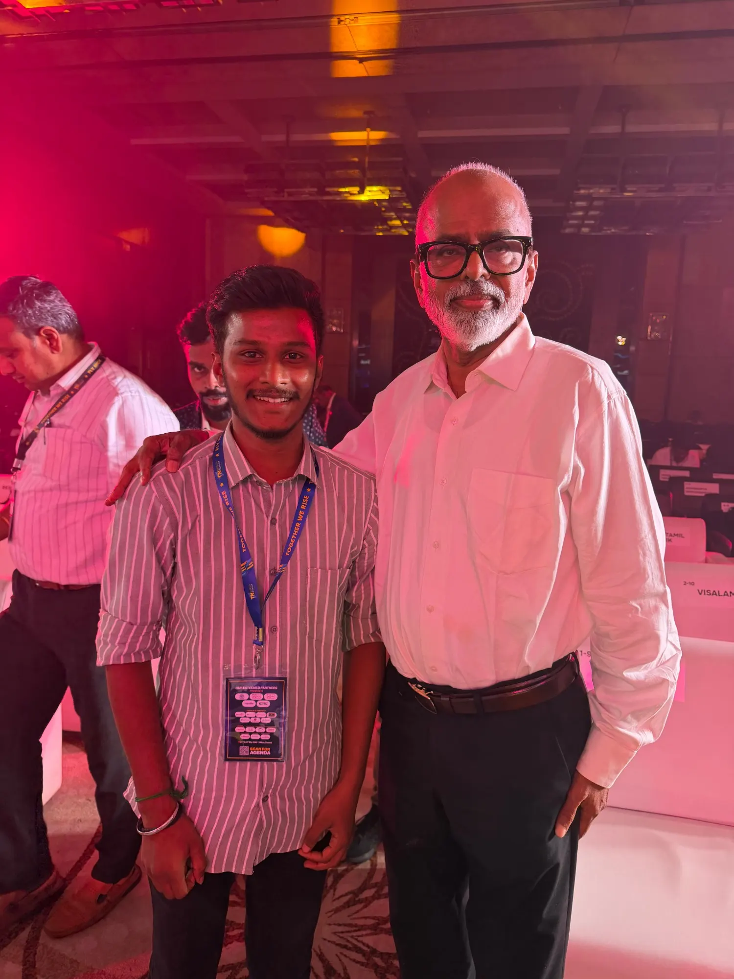 Jothi Swaroop with Arokiaswamy Velumani