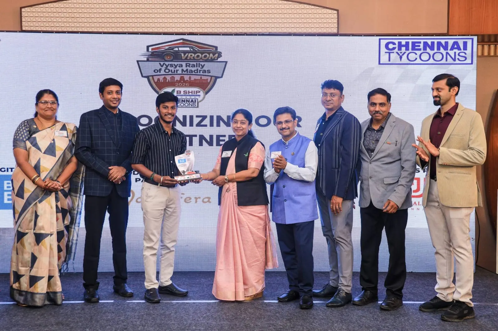VROOM 2026 · recognised on stage